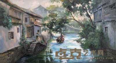 楚峰 水乡人家 74×134cm